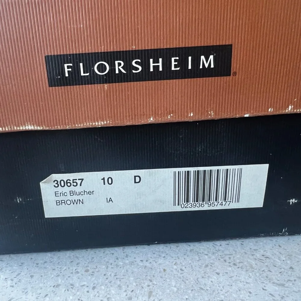 Florsheim Mens Brown Leather Weave & Croc Embossed Dress Shoes Size 10 D